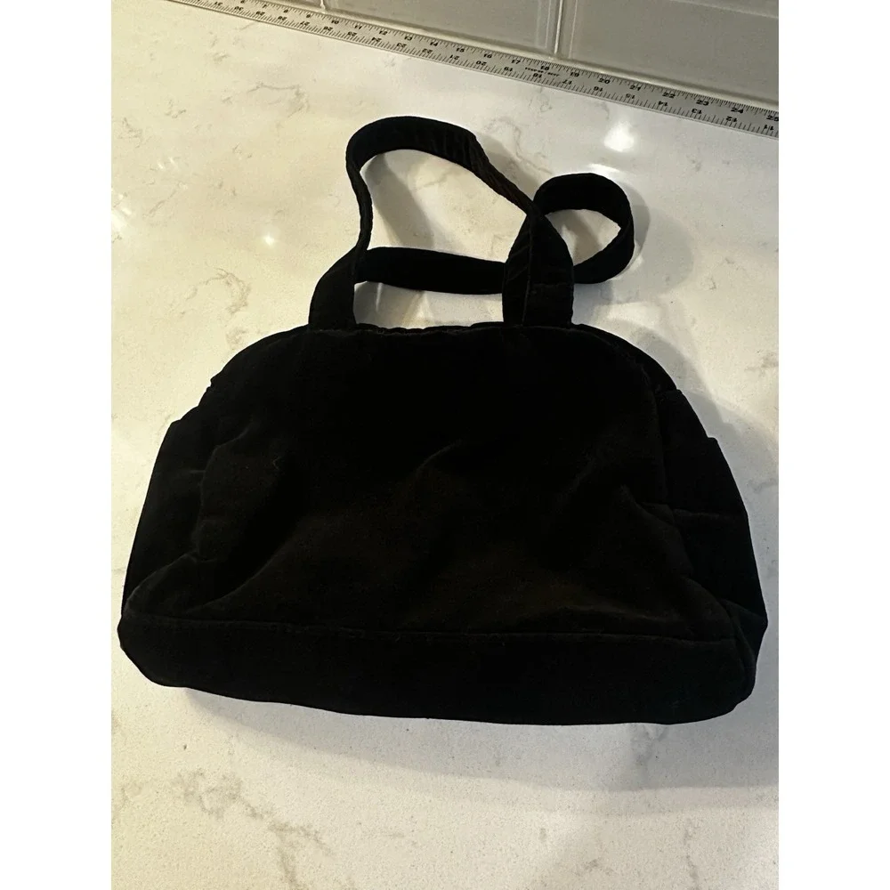 Disney Tinker Bell shoulder bag vintage Y2K black velvet Rhinestone Butterfly